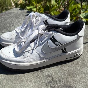 Nike Air Force 1 White and Black Shoes